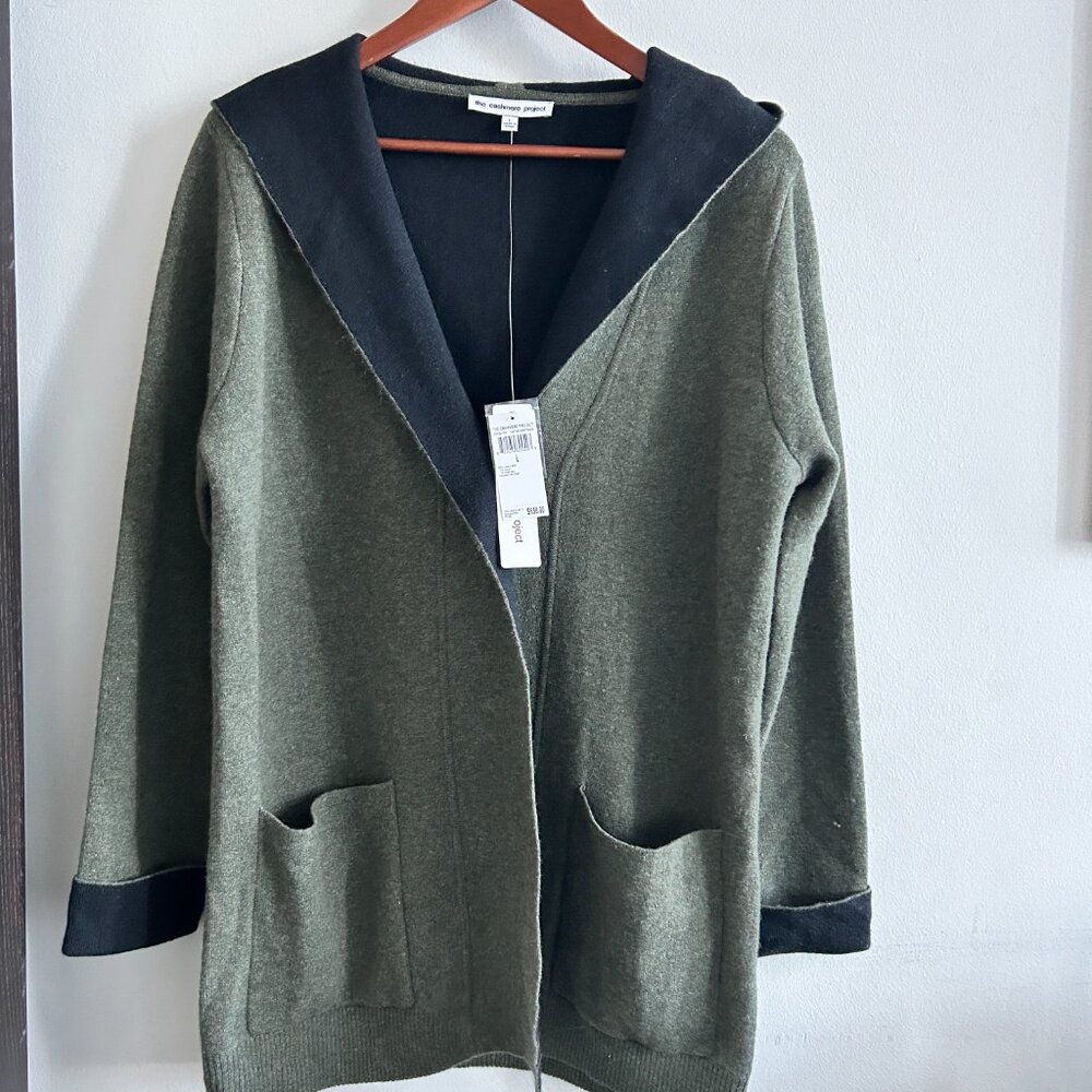 100% Cashmere Hooded Overcoat - Jacket  / Robe - Housecoat